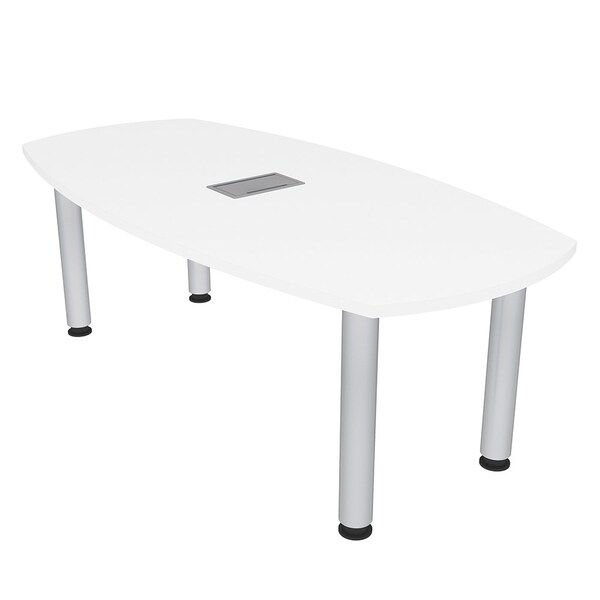 33.5 in W, 69.5 in L, 29 in H, Engineered Wood Top, White